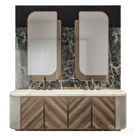 Luxury marble wood bathroom
